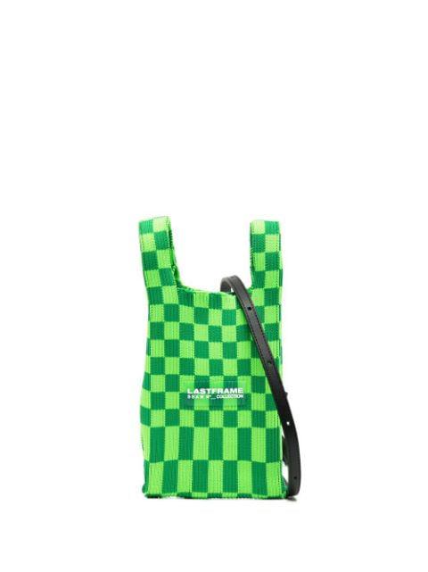 Ichimatsu check-pattern tote bag by LASTFRAME