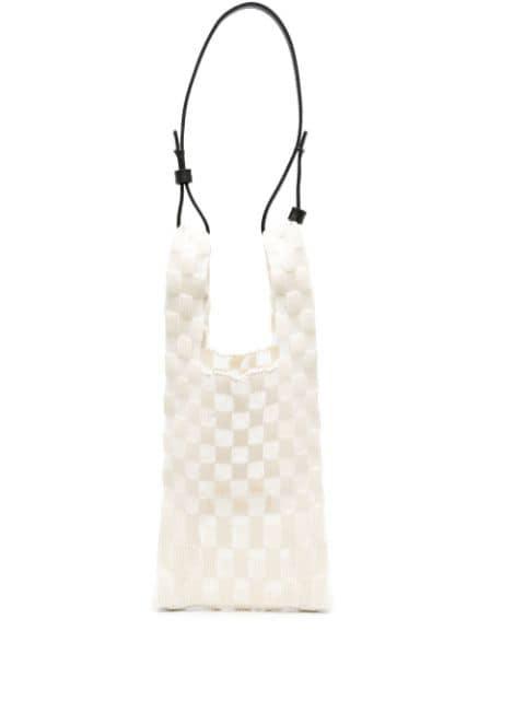 interwoven sheer tote bag by LASTFRAME