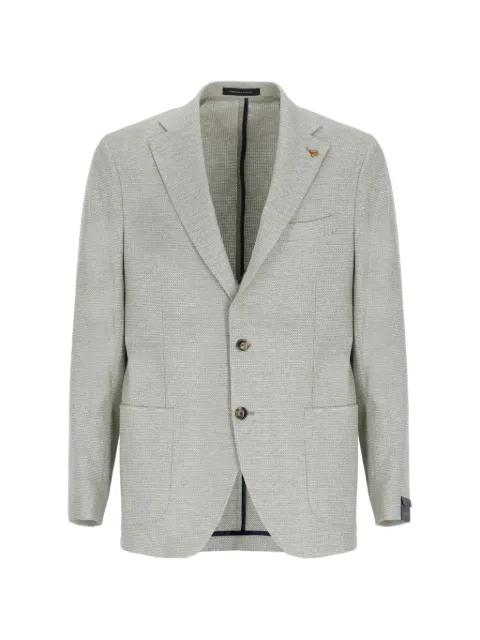 micro-pattern cotton blazer by LATORRE