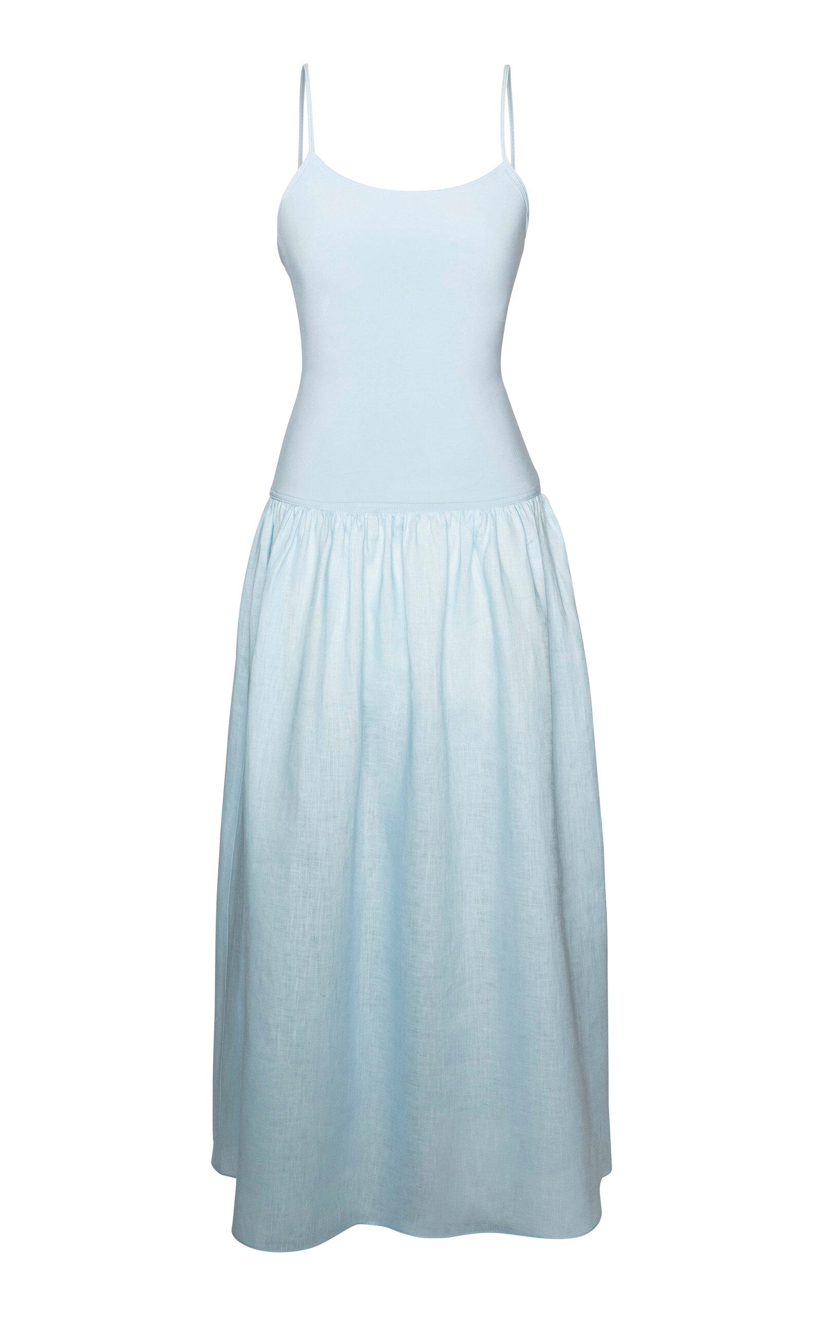 Laura Garcia Lauren Drop-Waist Jersey-Linen Maxi Dress - Moda Operandi by LAURA GARCIA Laura Garcia Lauren Drop-Waist Jersey-Linen Maxi Dress - Moda Operandi by LAURA GARCIA