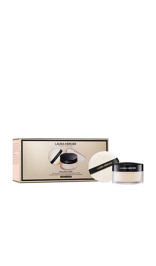 Laura Mercier Indulgent Icons Translucent Loose Setting Powder + Puff in Beauty by LAURA MERCIER