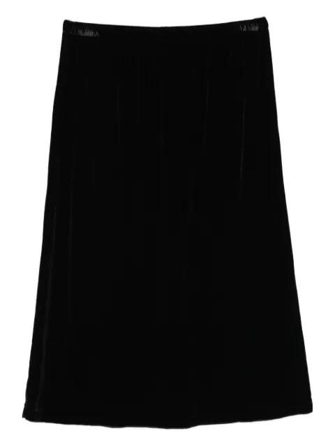 elasticated-waist velour midi skirt by LAURA-URBINATI