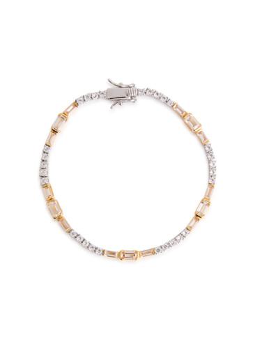 Verity tone-toned 18ct yellow gold vermeil bracelet by LAURA VANN