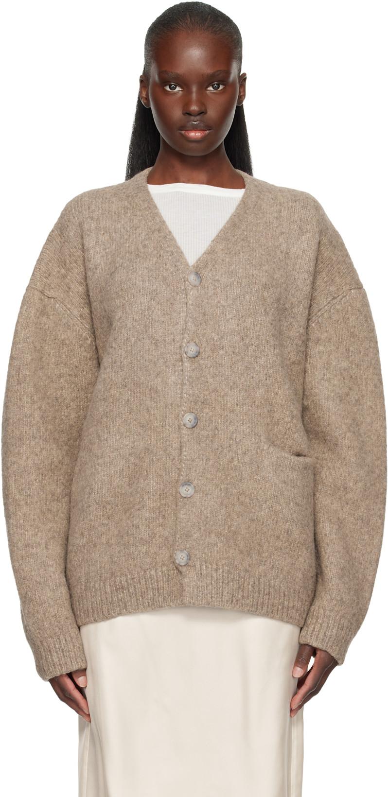 Beige Loft Cardigan by LAUREN MANOOGIAN