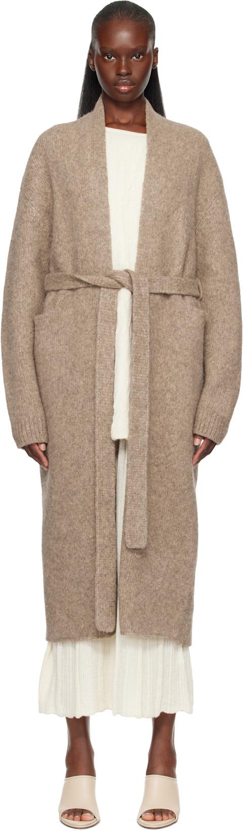 Beige Loft Robe Coat by LAUREN MANOOGIAN