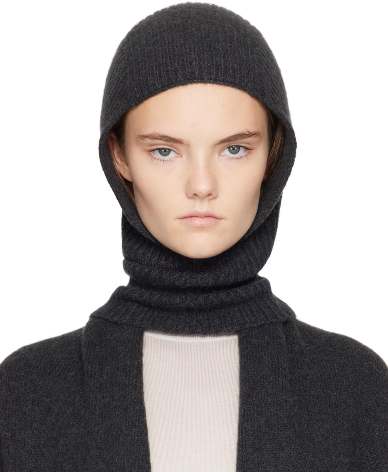 Black Soft Rib Balaclava by LAUREN MANOOGIAN