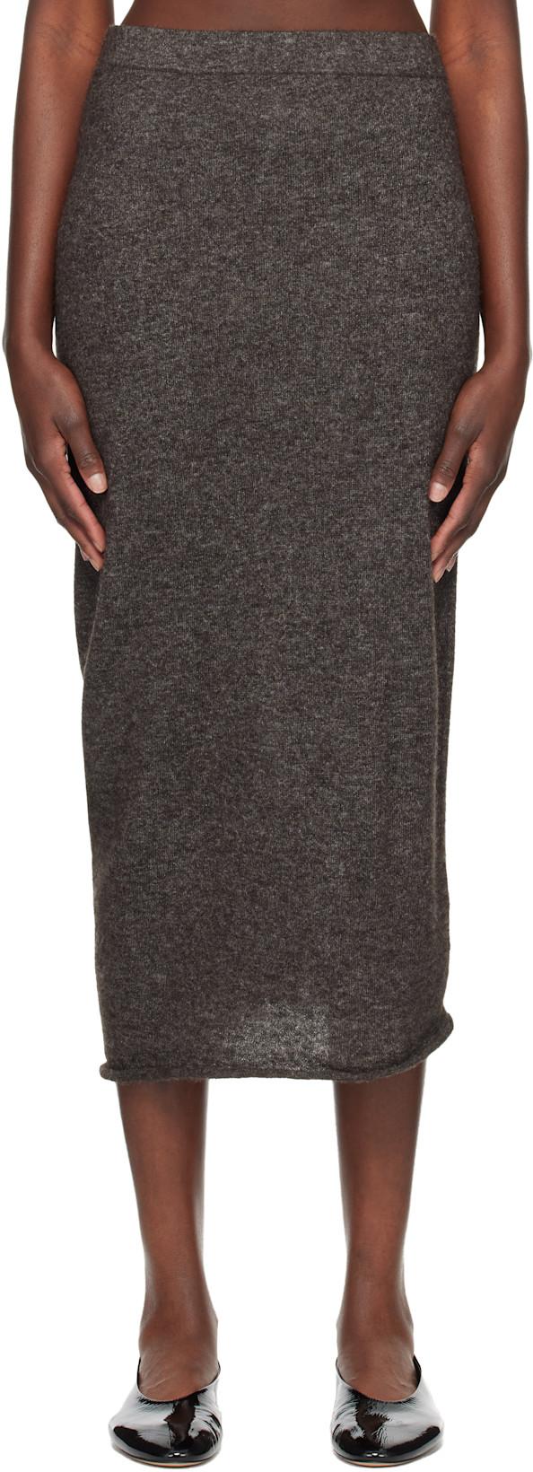Gray Askew Midi Skirt by LAUREN MANOOGIAN