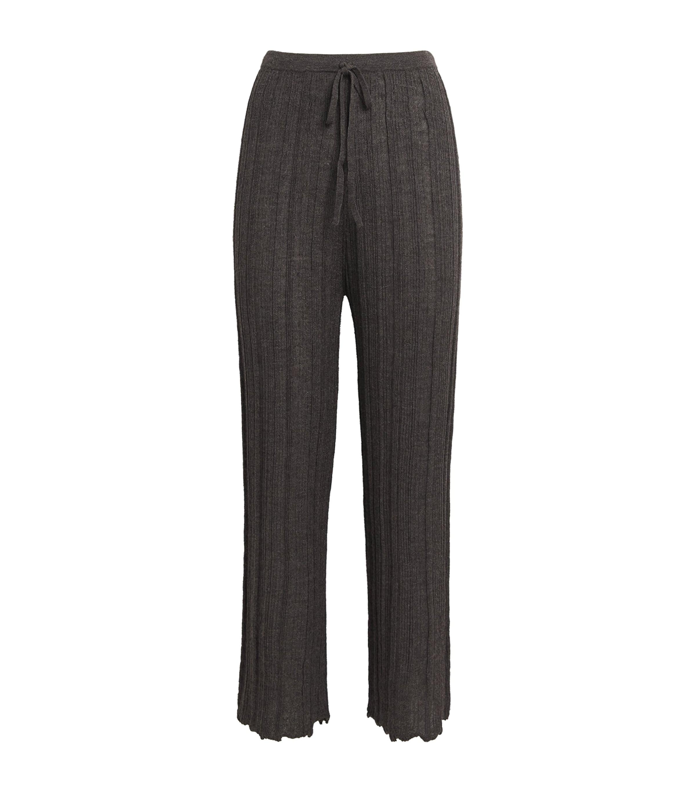 Lauren Manoogian Alpaca-Silk-Wool Plissé Wide-Leg Trousers by LAUREN MANOOGIAN