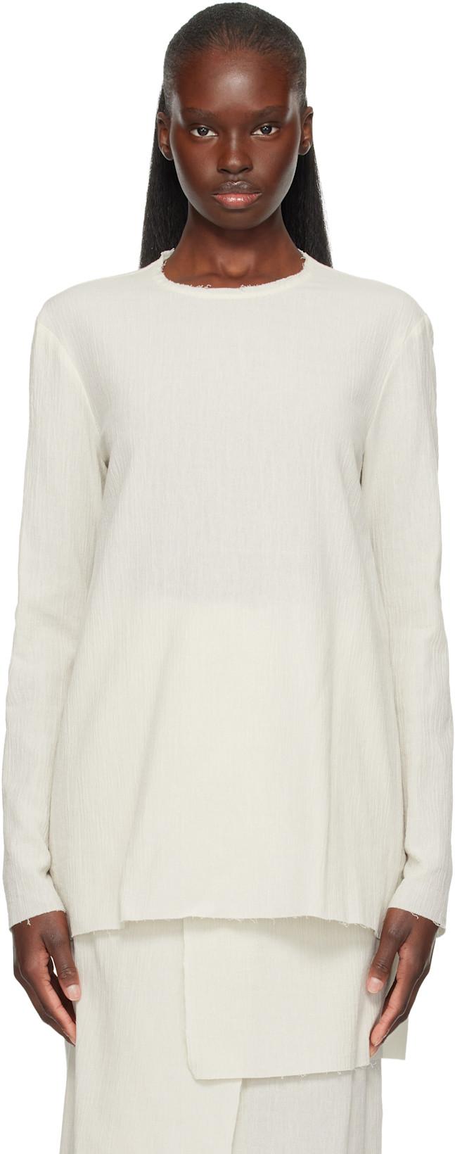 Off-White Raw Apron Top by LAUREN MANOOGIAN