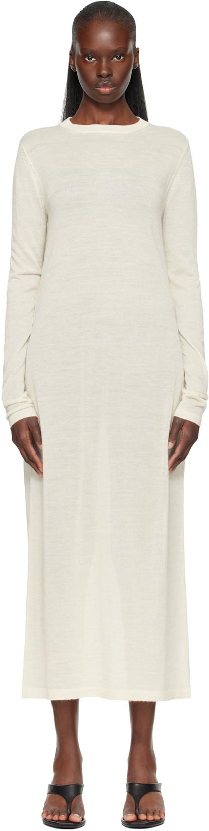Off-White Super Fine Maxi Dress by LAUREN MANOOGIAN