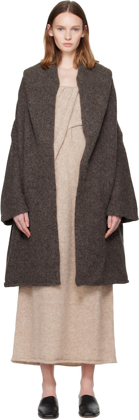 Taupe Capote Coat by LAUREN MANOOGIAN