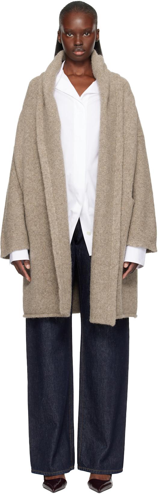 Taupe Capote Coat by LAUREN MANOOGIAN