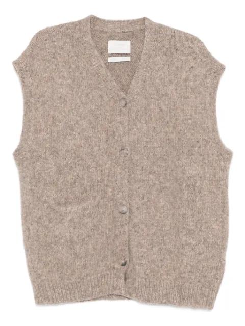 V-neck sleeveless vest by LAUREN MANOOGIAN