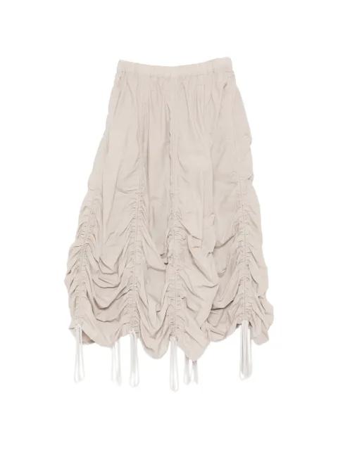 ruched drawstring skirt by LAUREN MANOOGIAN