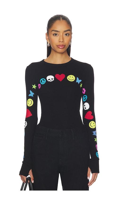 Lauren Moshi Mckinley Elements Arch Fitted Thermal Longsleeve Top in Black by LAUREN MOSHI