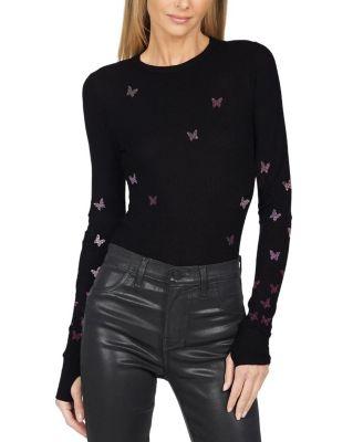 McKinley Crystal Butterflies Top by LAUREN MOSHI