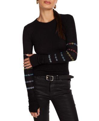 Mckinley Crystal Evil Eye Stripe Top by LAUREN MOSHI