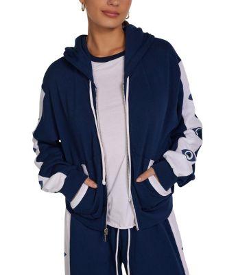 Shanley Evil Eye Stripe Hoodie by LAUREN MOSHI