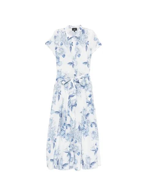 Bellell floral-print tied-waist midi dress by LAVI COUTURE