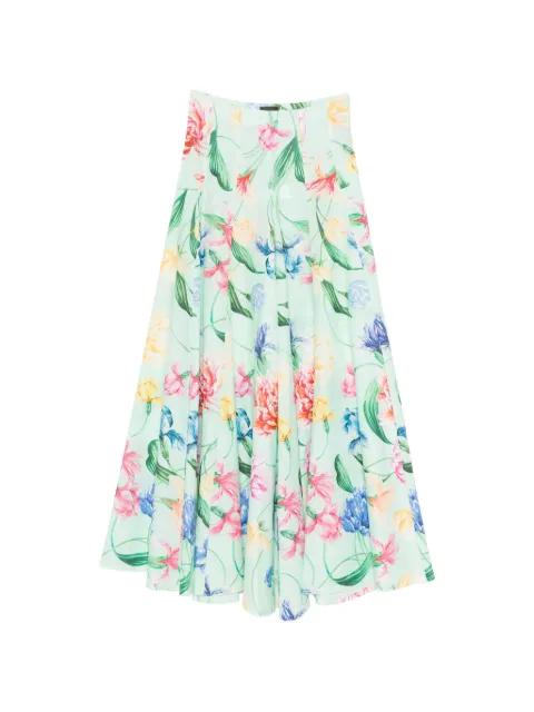 floral-print palazzo pants by LAVI COUTURE