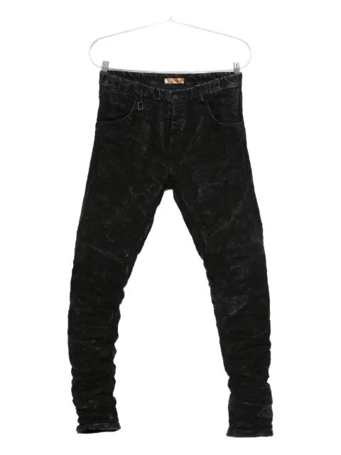 acid-wash trousers by LAYER ZERO