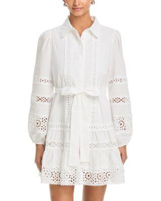Aubrey Tie Front Shirt Dress by LAYERED WITH LOVE
