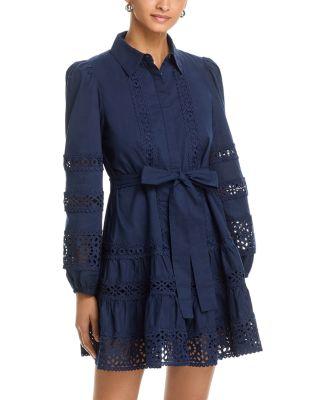 Aubrey Tie Front Shirt Dress by LAYERED WITH LOVE