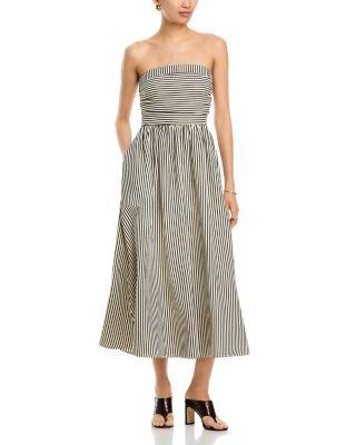 Strapless Striped Maxi Dress by LAYERED WITH LOVE