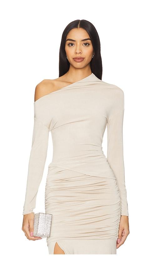 LBLC The Label Amina Top in Beige by LBLC THE LABEL
