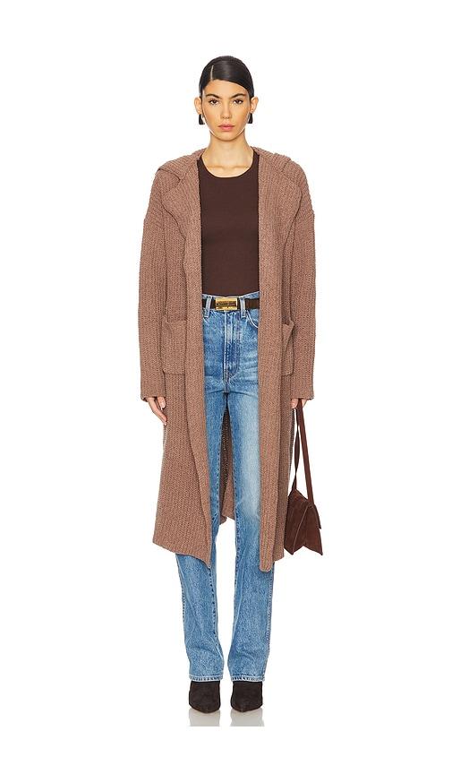 LBLC The Label Sebastian Chunky Cardigan in Brown by LBLC THE LABEL