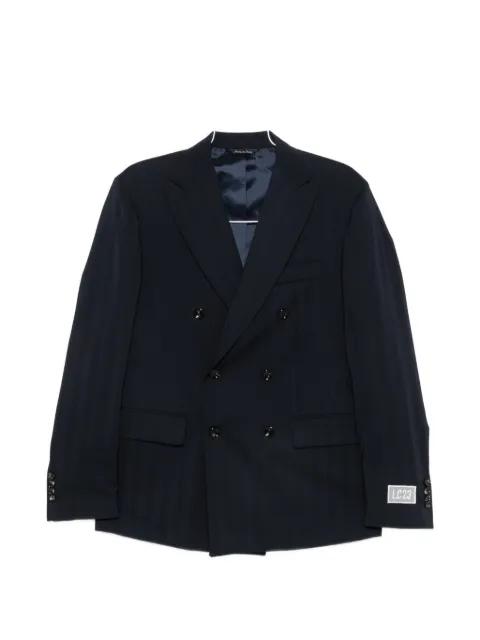 double-breasted pinstripe blazer by LC23