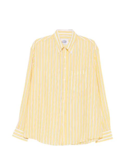 striped-pattern button-down shirt by LC23