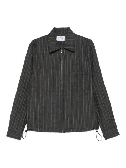 striped zip-up jacket by LC23