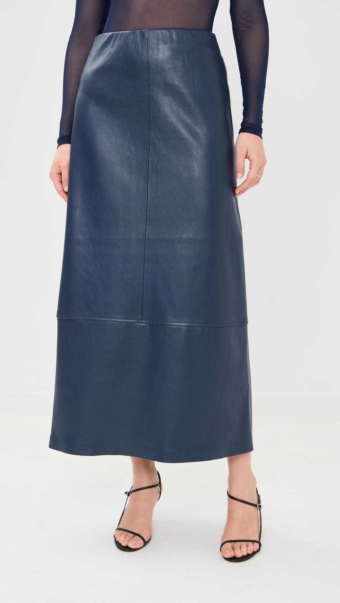 Betty Faux Leather Maxi Skirt by LE BOP