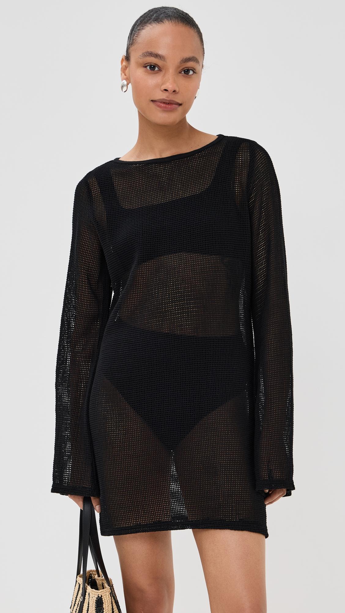 Biarritz Long Sleeve Mini Coverup by LE BOP