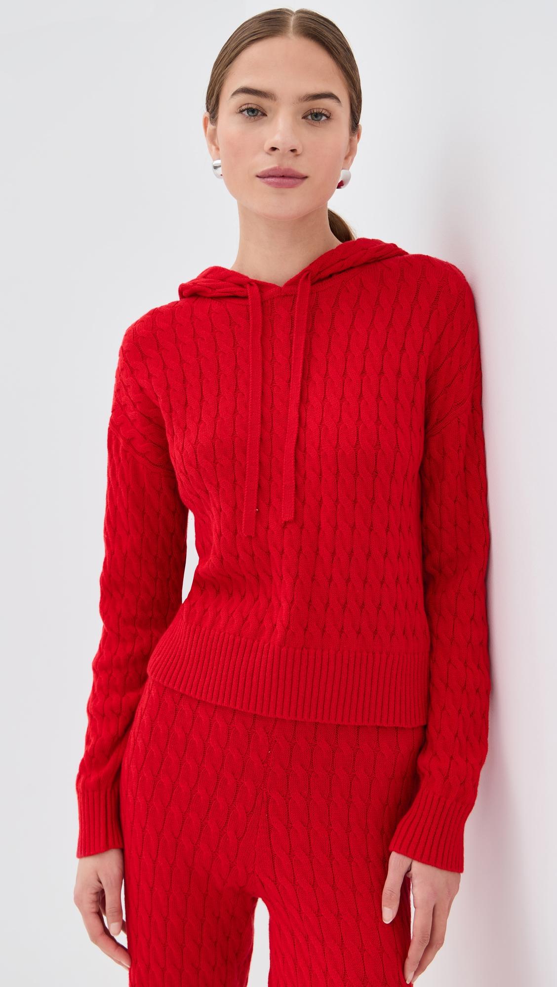 Cable Knit Hoodie by LE BOP