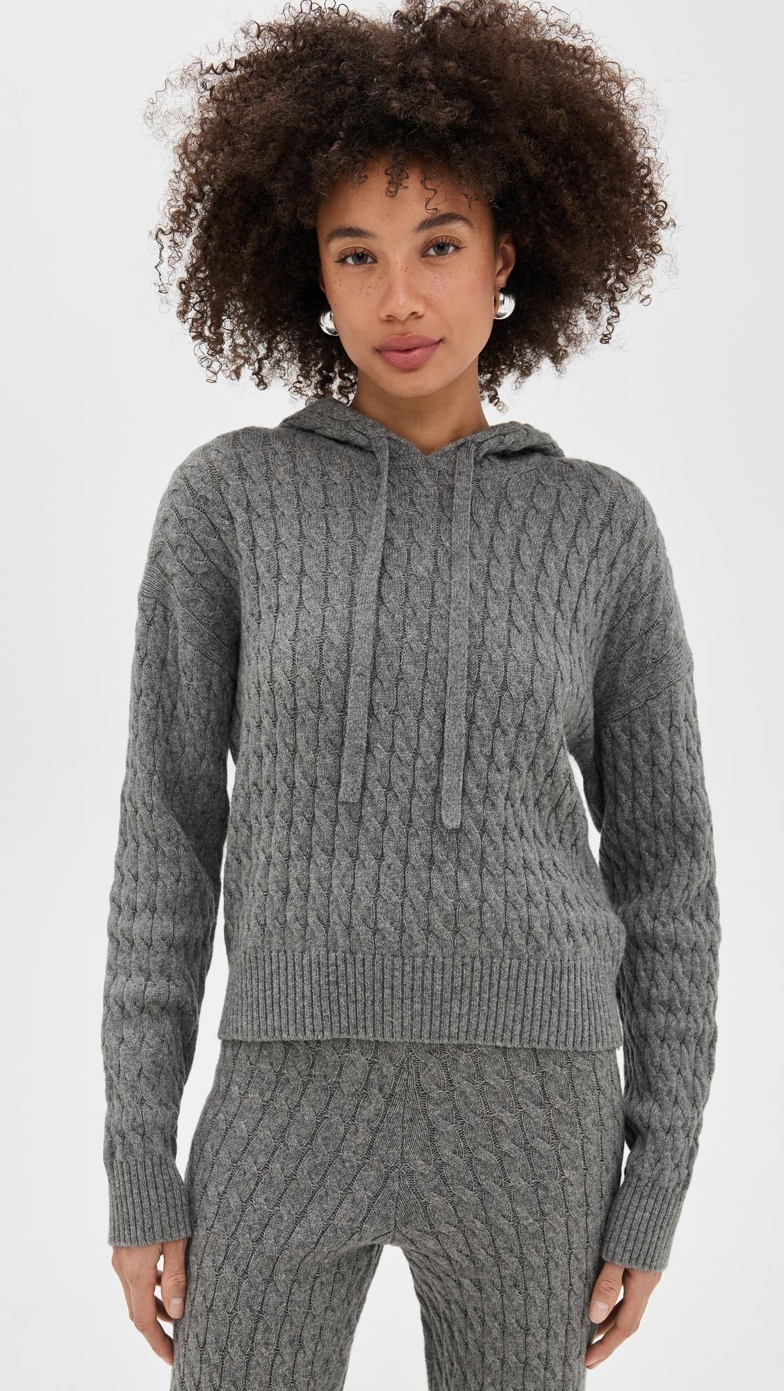 Cable Knit Hoodie by LE BOP