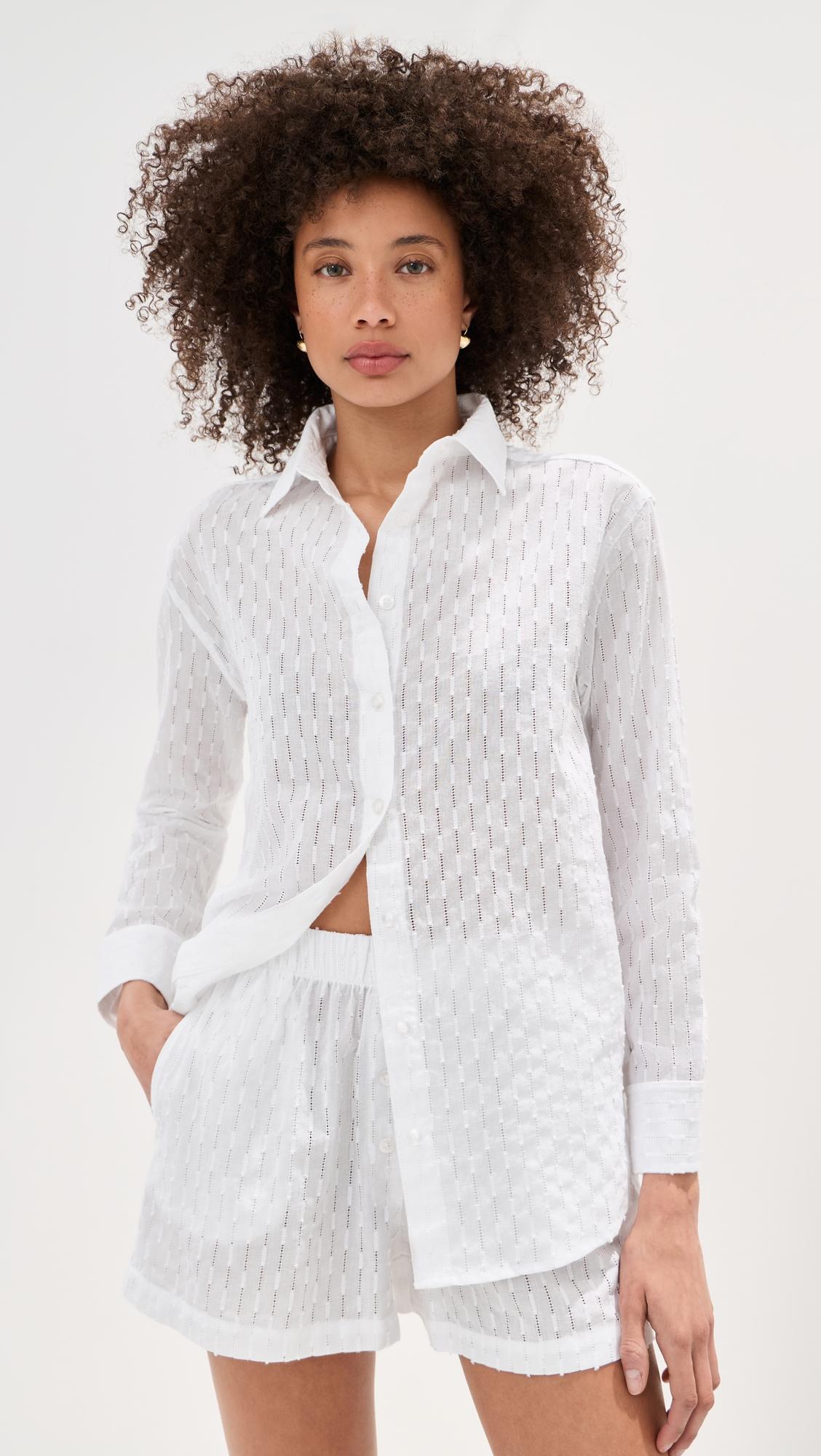 Cecelia Eyelet Button Down by LE BOP