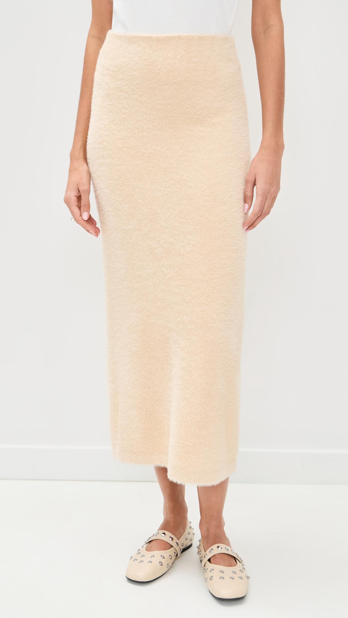 Fuzzy Midi Skirt by LE BOP