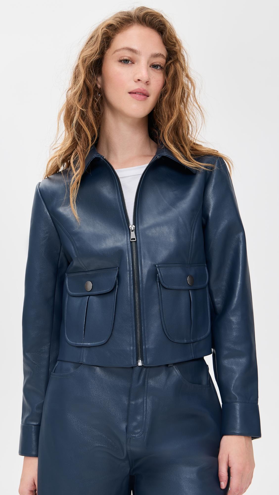 Harper Faux Leather Jacket by LE BOP
