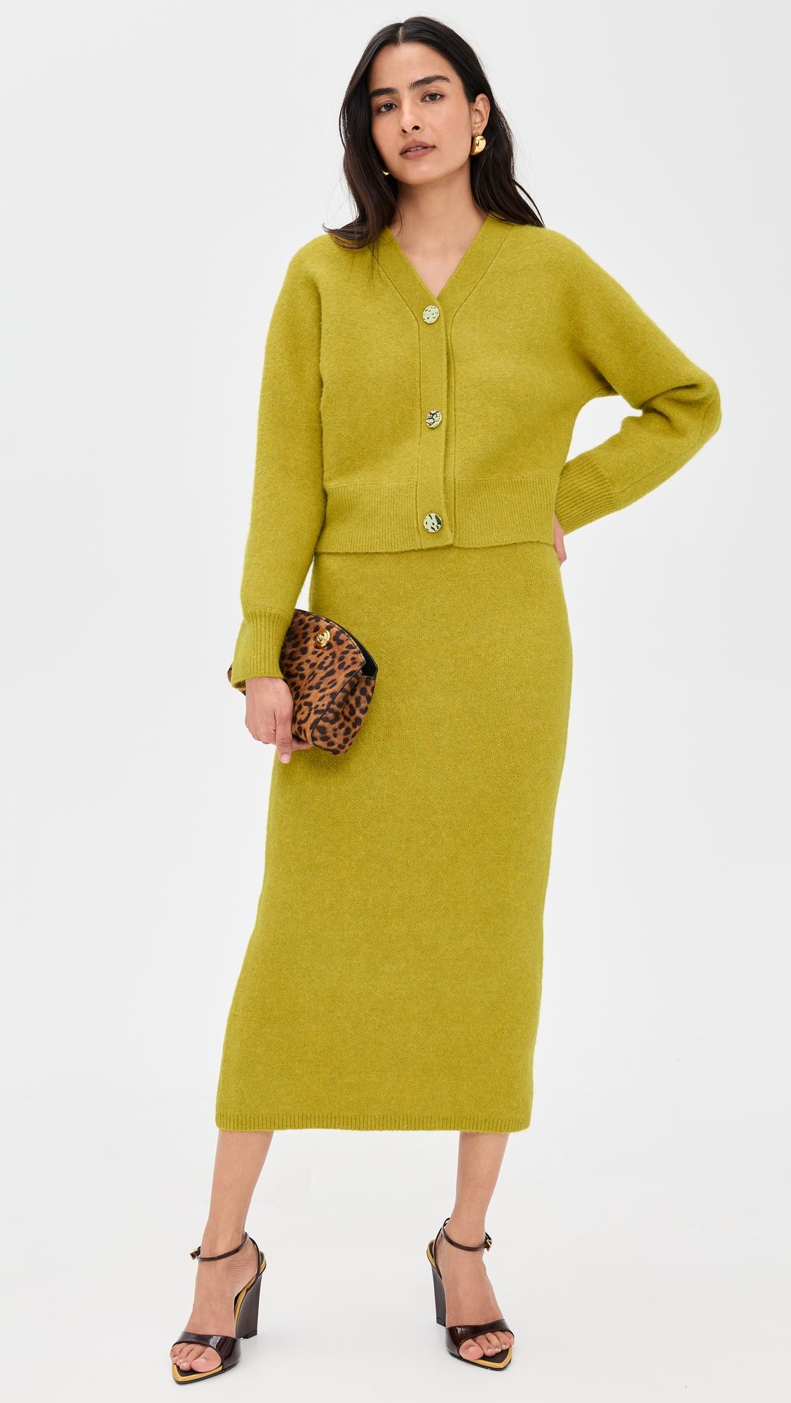 Ines Knit Midi Skirt by LE BOP