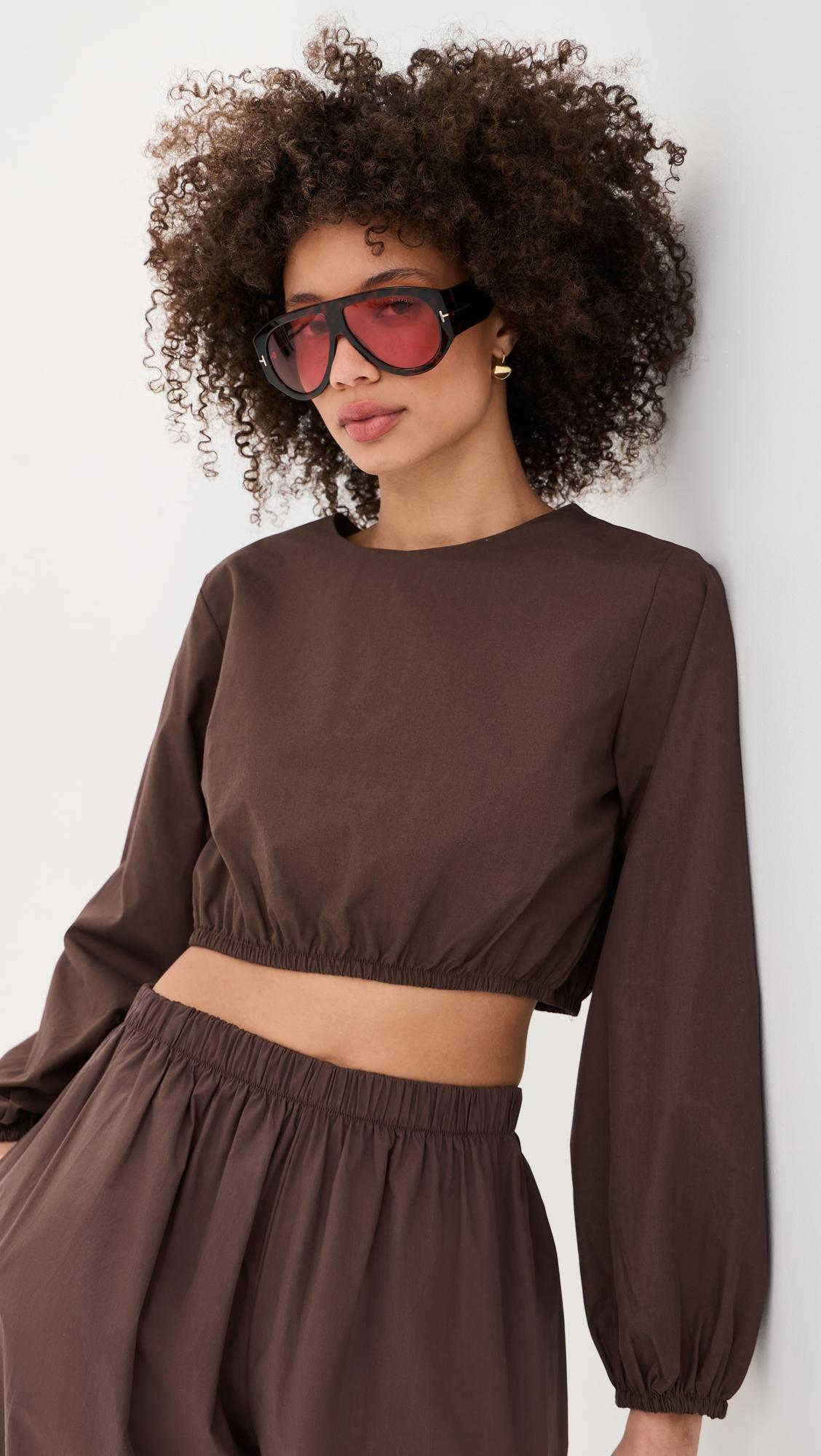 Lillian Cropped Blouse by LE BOP