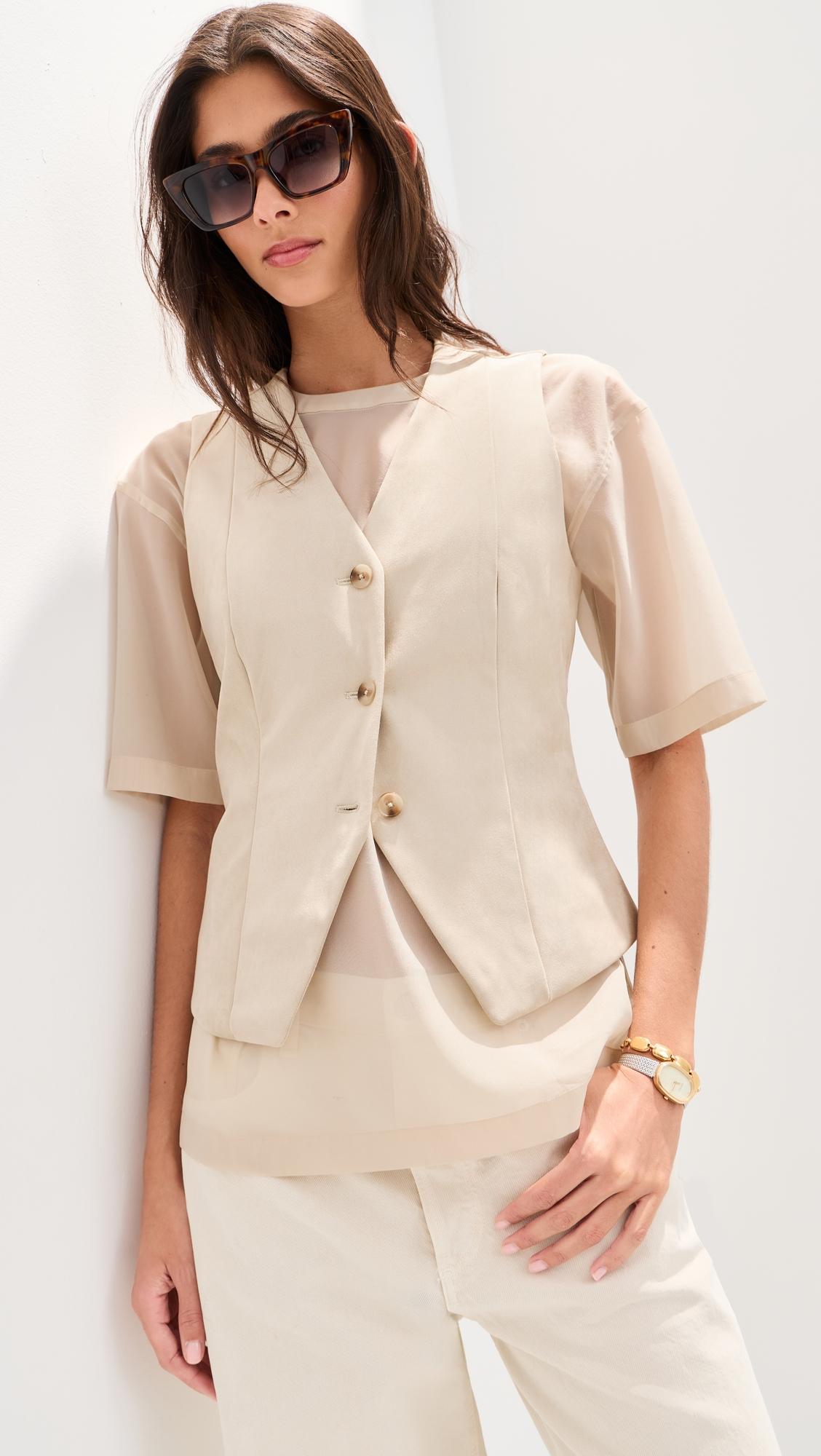 Lottie Faux Suede Vest by LE BOP