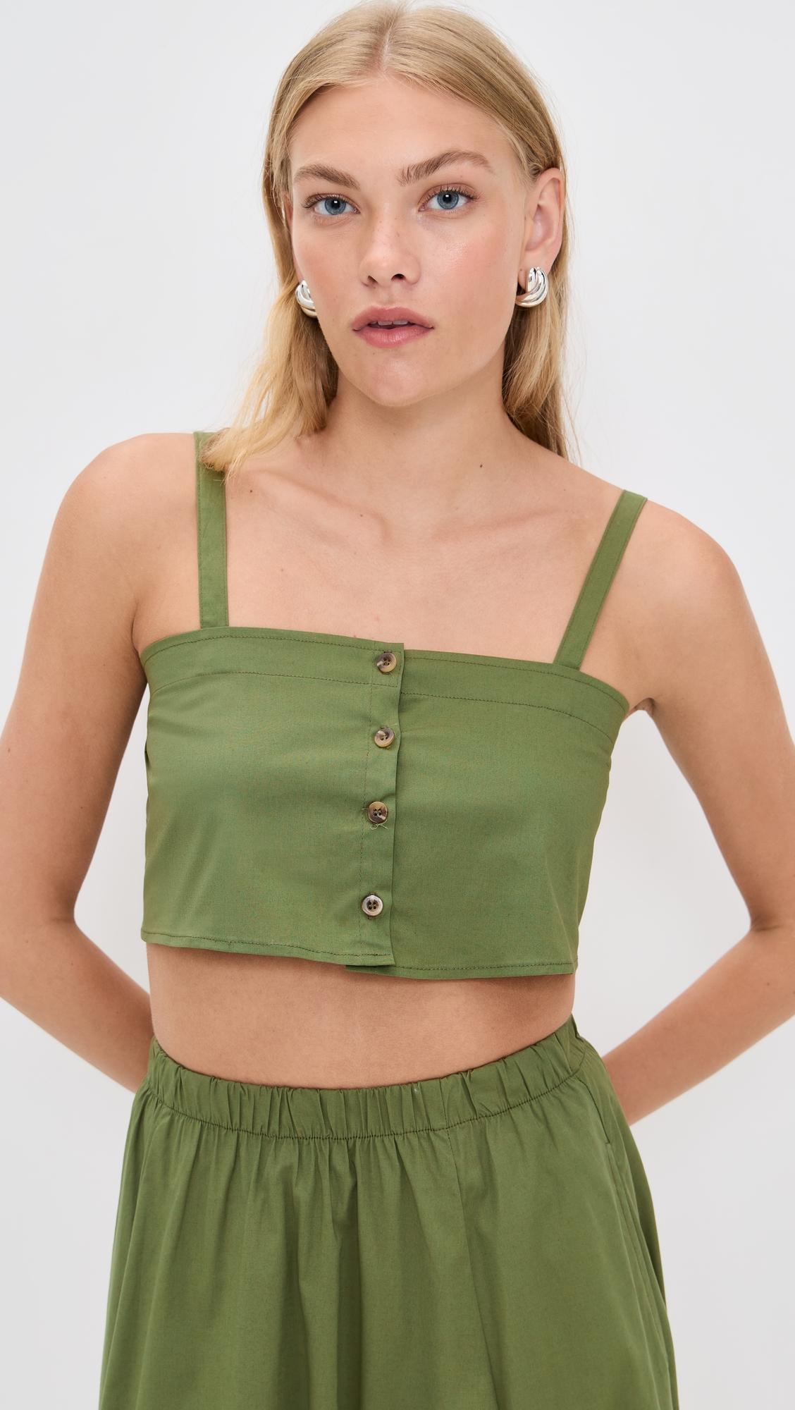 Poplin Martha Crop Top by LE BOP