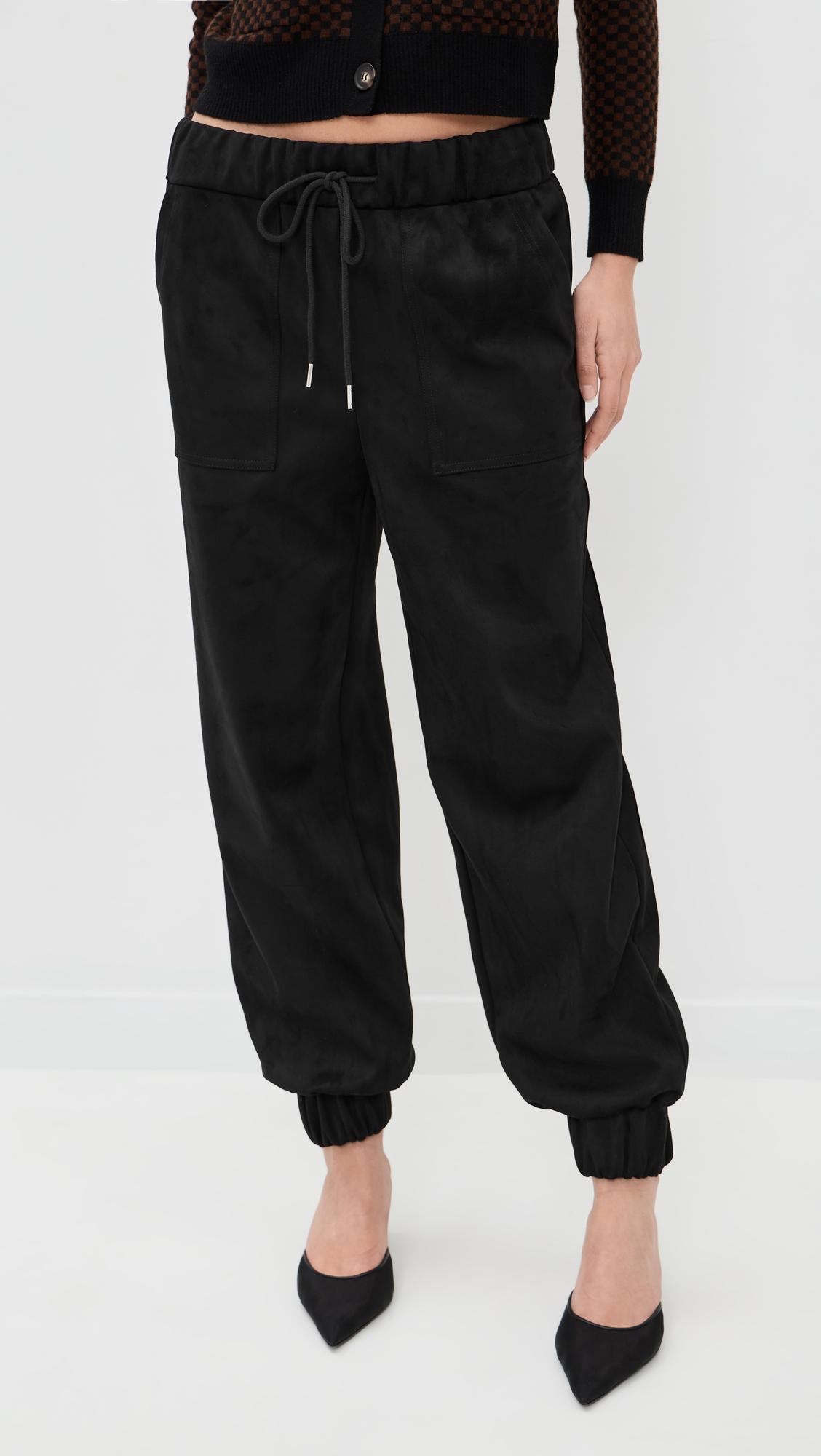 Remy Faux Suede Joggers by LE BOP