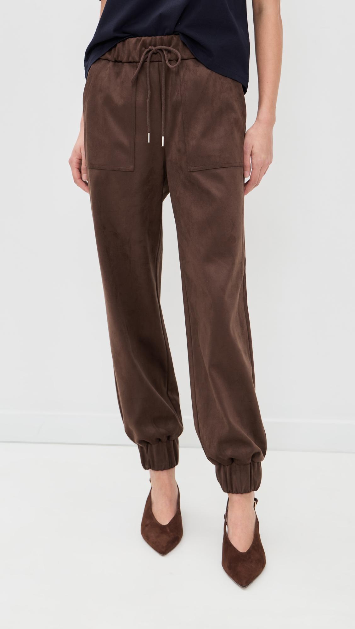 Remy Faux Suede Joggers by LE BOP