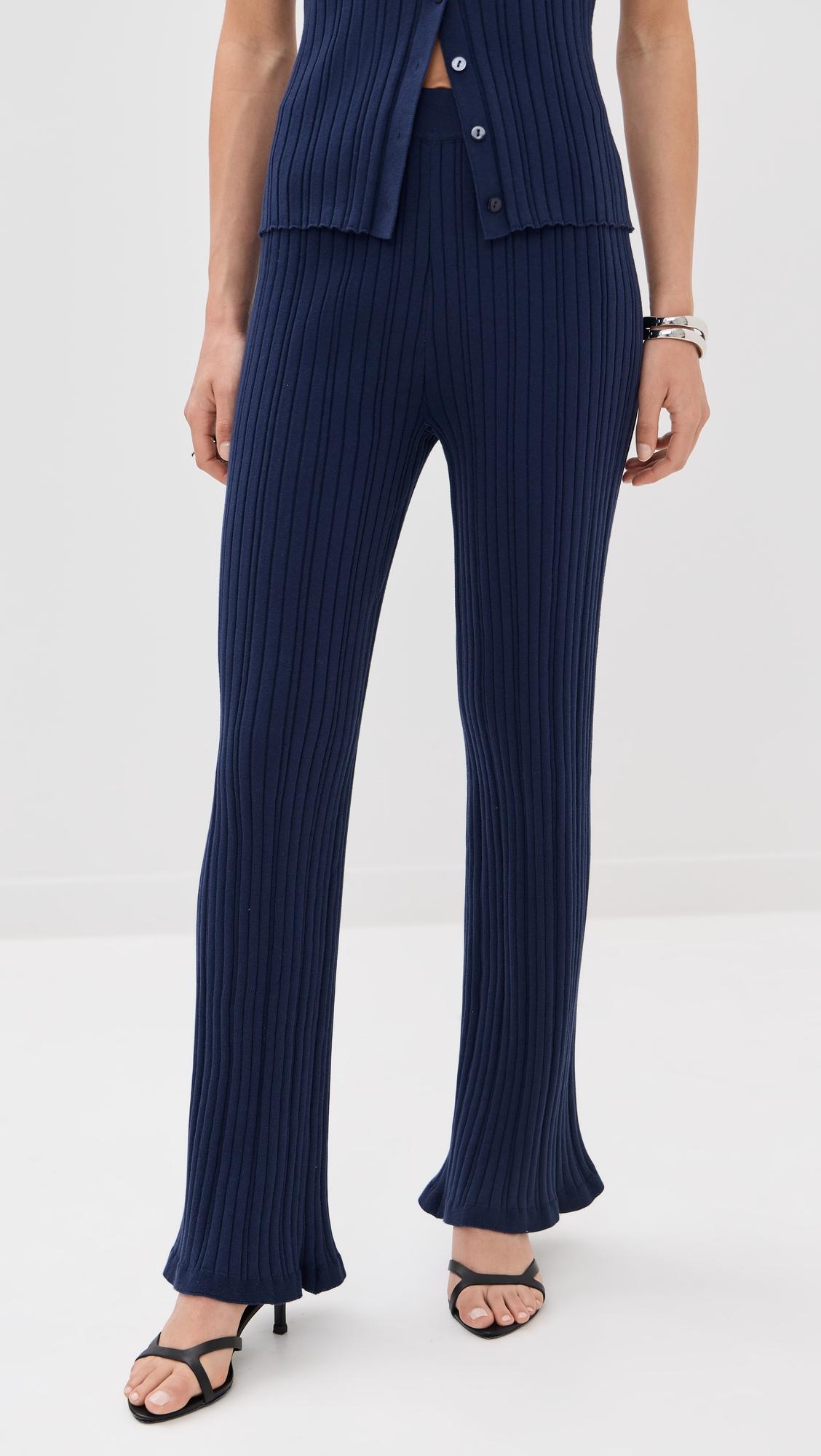 Ribbed Flare Pants by LE BOP