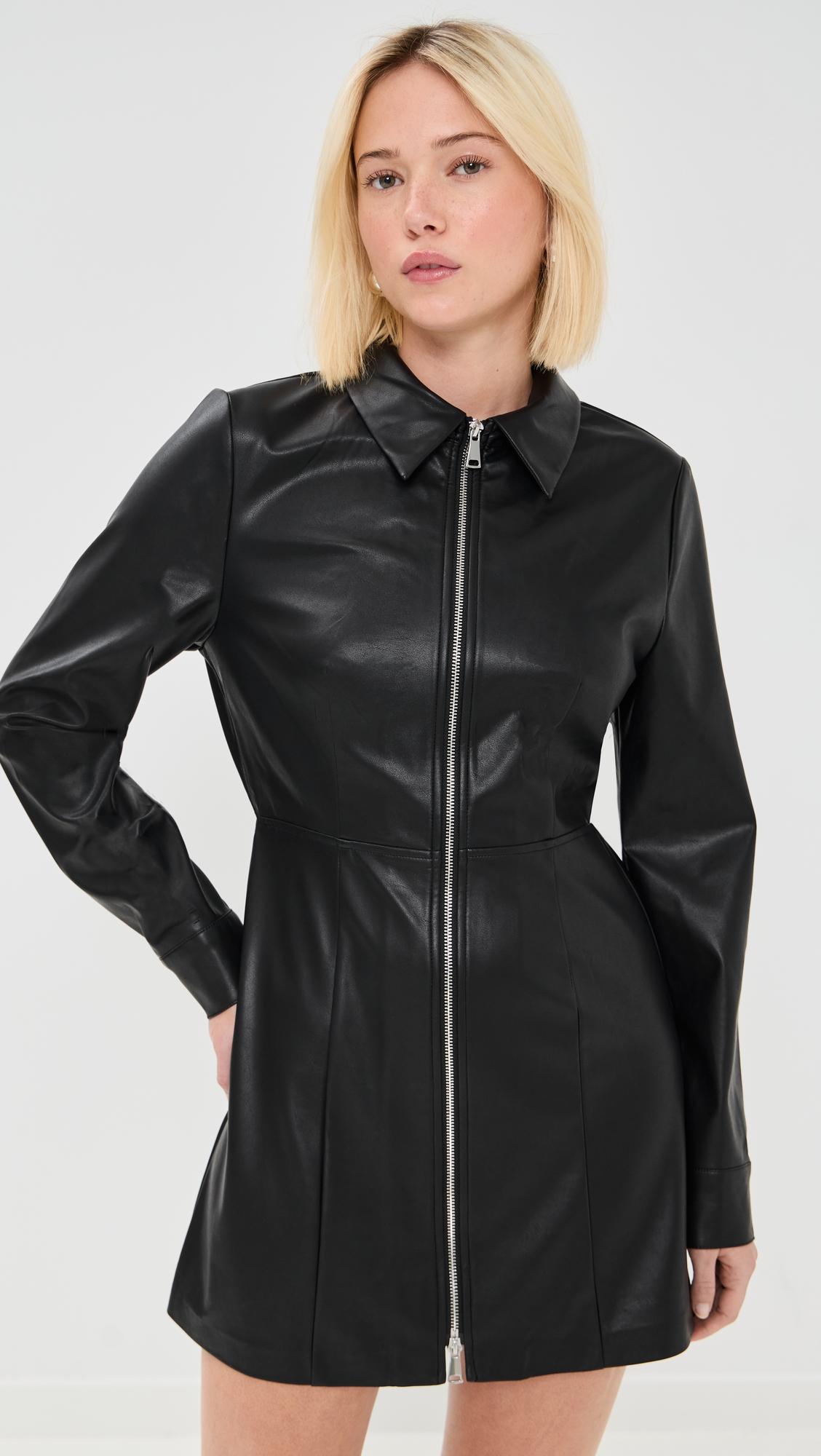 Sloane Faux Leather Dress by LE BOP