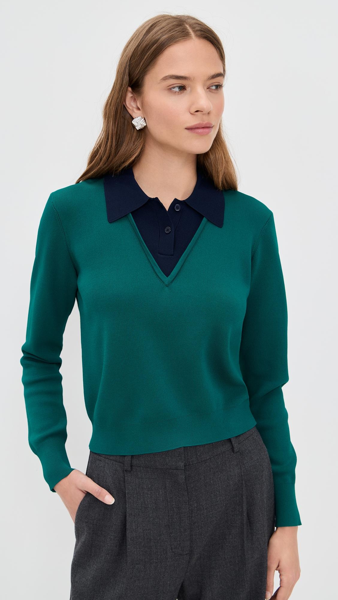 Trompe L'oeil Layered Polo by LE BOP