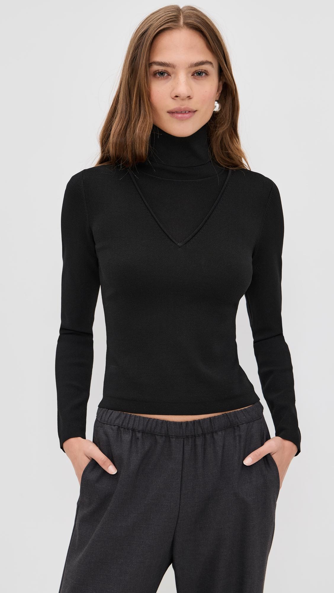 Trompe L'oeil Layered Turtleneck by LE BOP